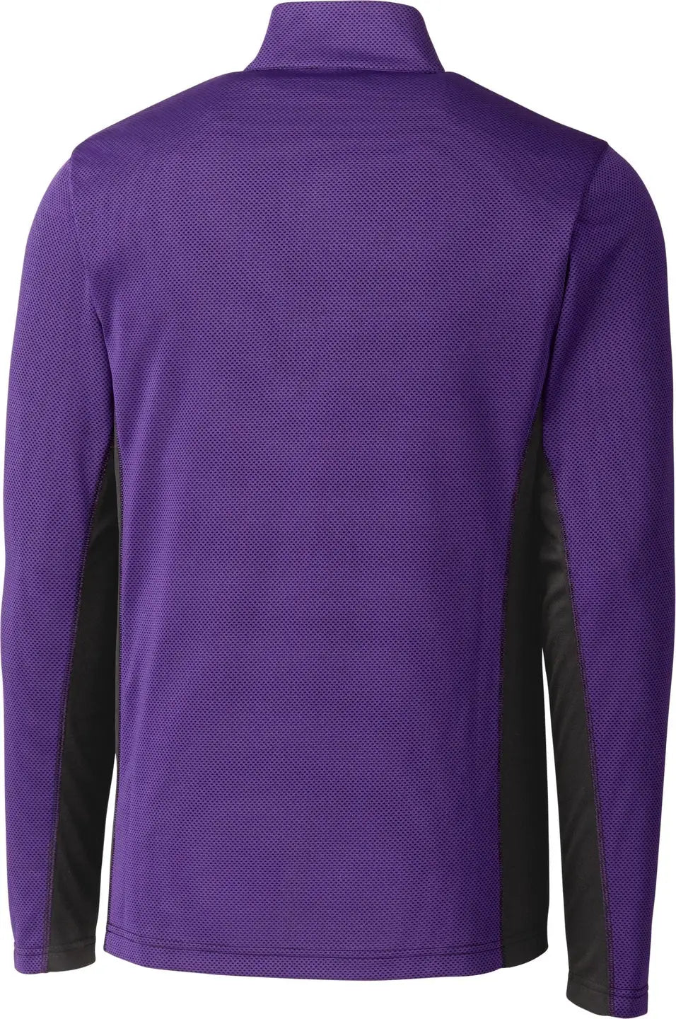Clique Mqk00100 Ice Pique Colorblock Mens Half Zip Tech Pullover - College Purple