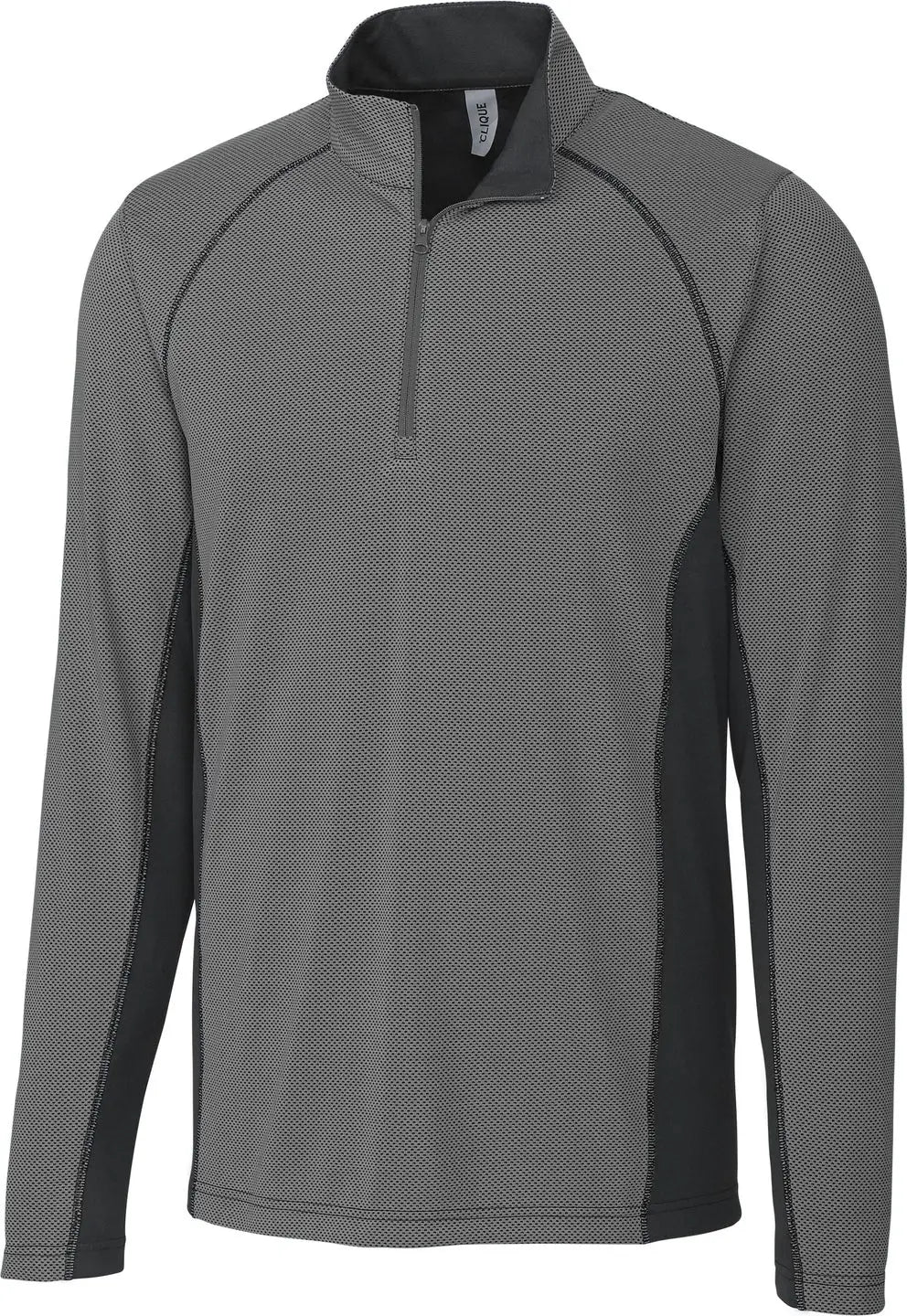 Clique Mqk00100 Ice Pique Colorblock Mens Half Zip Tech Pullover - Titan - Adult s