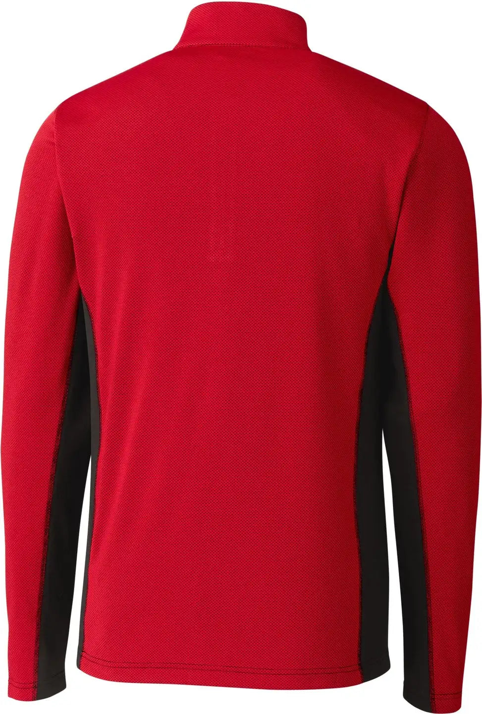 Clique Mqk00100 Ice Pique Colorblock Mens Half Zip Tech Pullover - Red