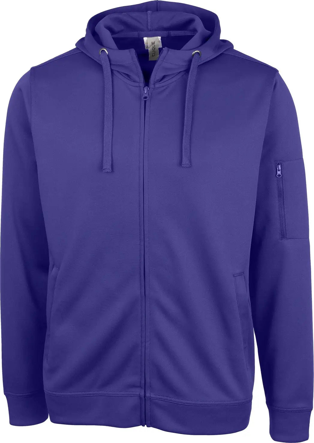 Clique Mqk00103 Lift Eco Performance Full Zip Unisex Hoodie Sweatshirt - Royal Purple