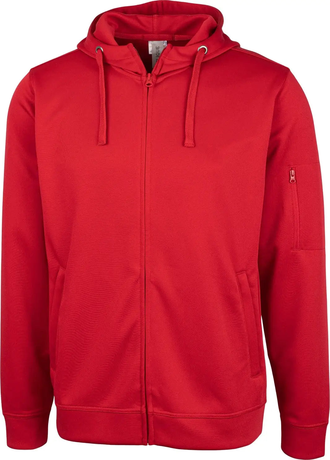 Clique Mqk00103 Lift Eco Performance Full Zip Unisex Hoodie Sweatshirt - Red
