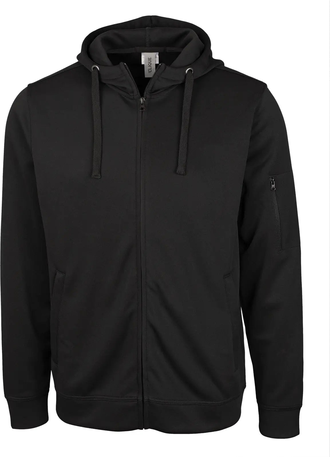 Clique Mqk00103 Lift Eco Performance Full Zip Unisex Hoodie Sweatshirt - Black - Adult Xs