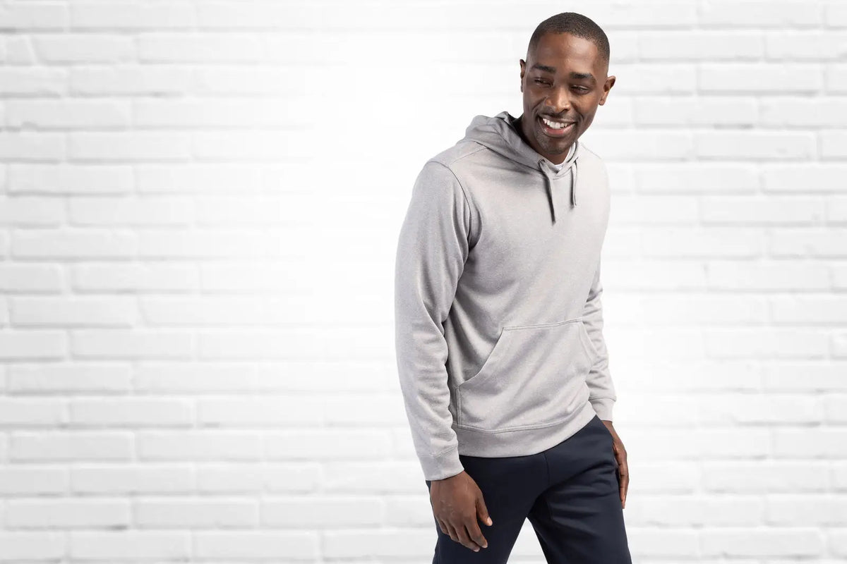 Clique Mqk00105 Lift Eco Performance Unisex Pullover Hoodie Sweatshirt - Gray Melange