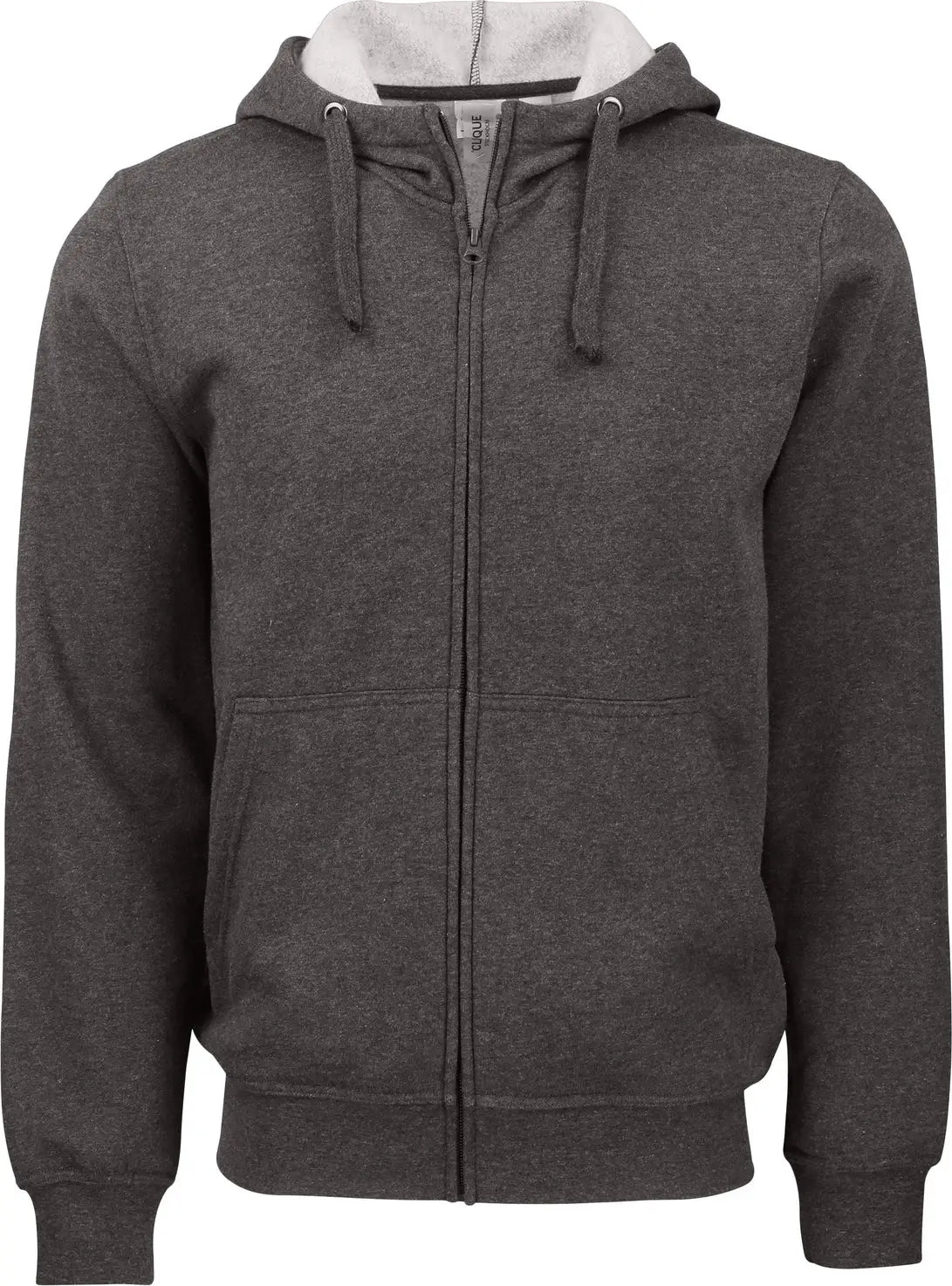 Clique Mqk00109 Unisex Stockholm Full Zip Hoodie - Anthracite Melange - Adult Xs