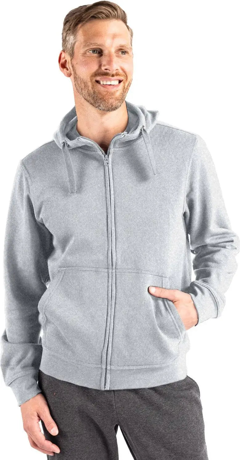 Clique Mqk00109 Unisex Stockholm Full Zip Hoodie - Ash - Adult Xs