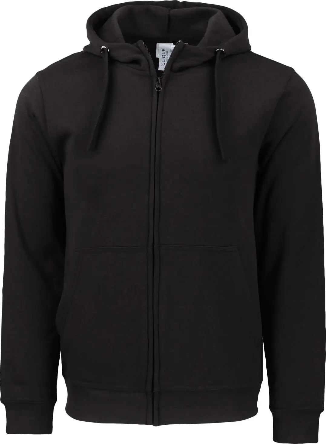 Clique Mqk00109 Unisex Stockholm Full Zip Hoodie - Black