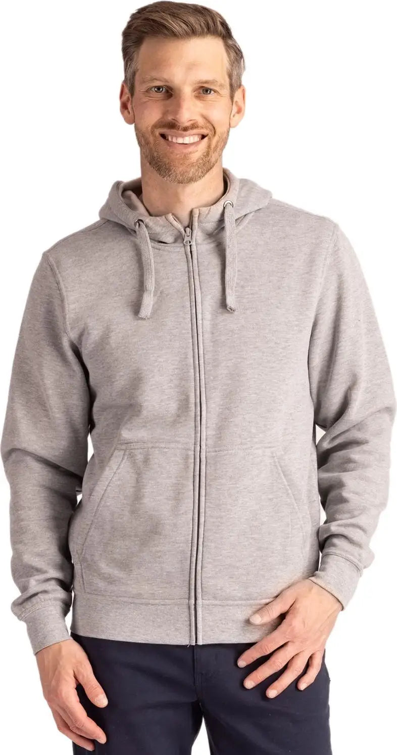 Clique Mqk00109 Unisex Stockholm Full Zip Hoodie - Gray Melange - Adult Xs