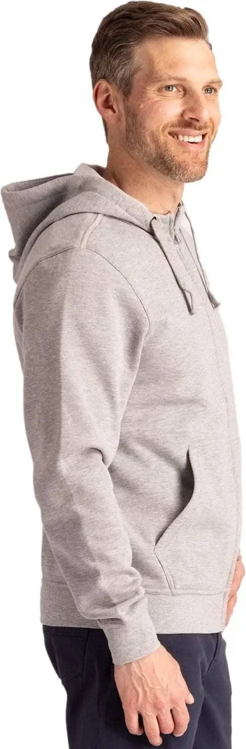 Clique Mqk00109 Unisex Stockholm Full Zip Hoodie - Gray Melange