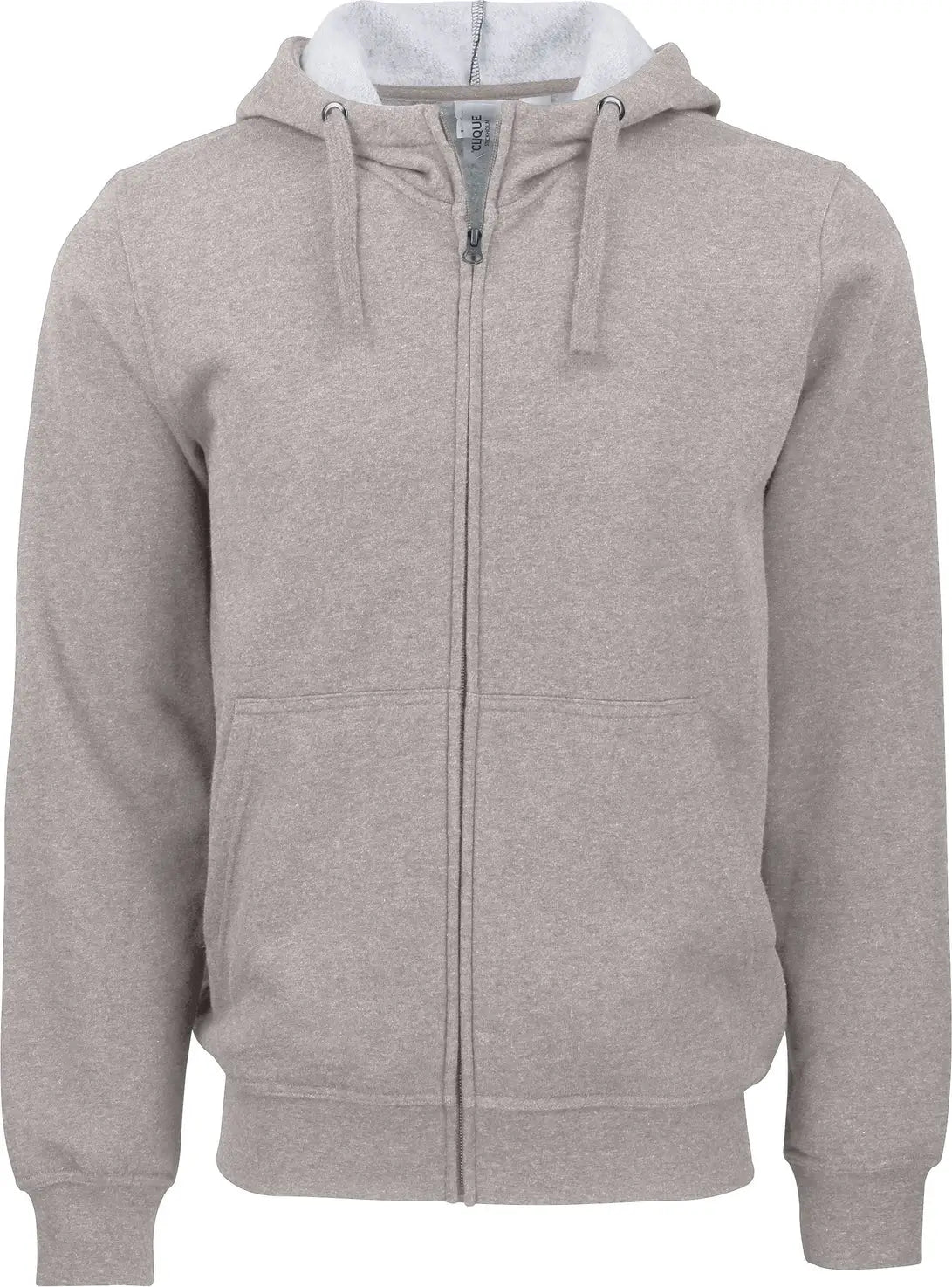 Clique Mqk00109 Unisex Stockholm Full Zip Hoodie - Gray Melange