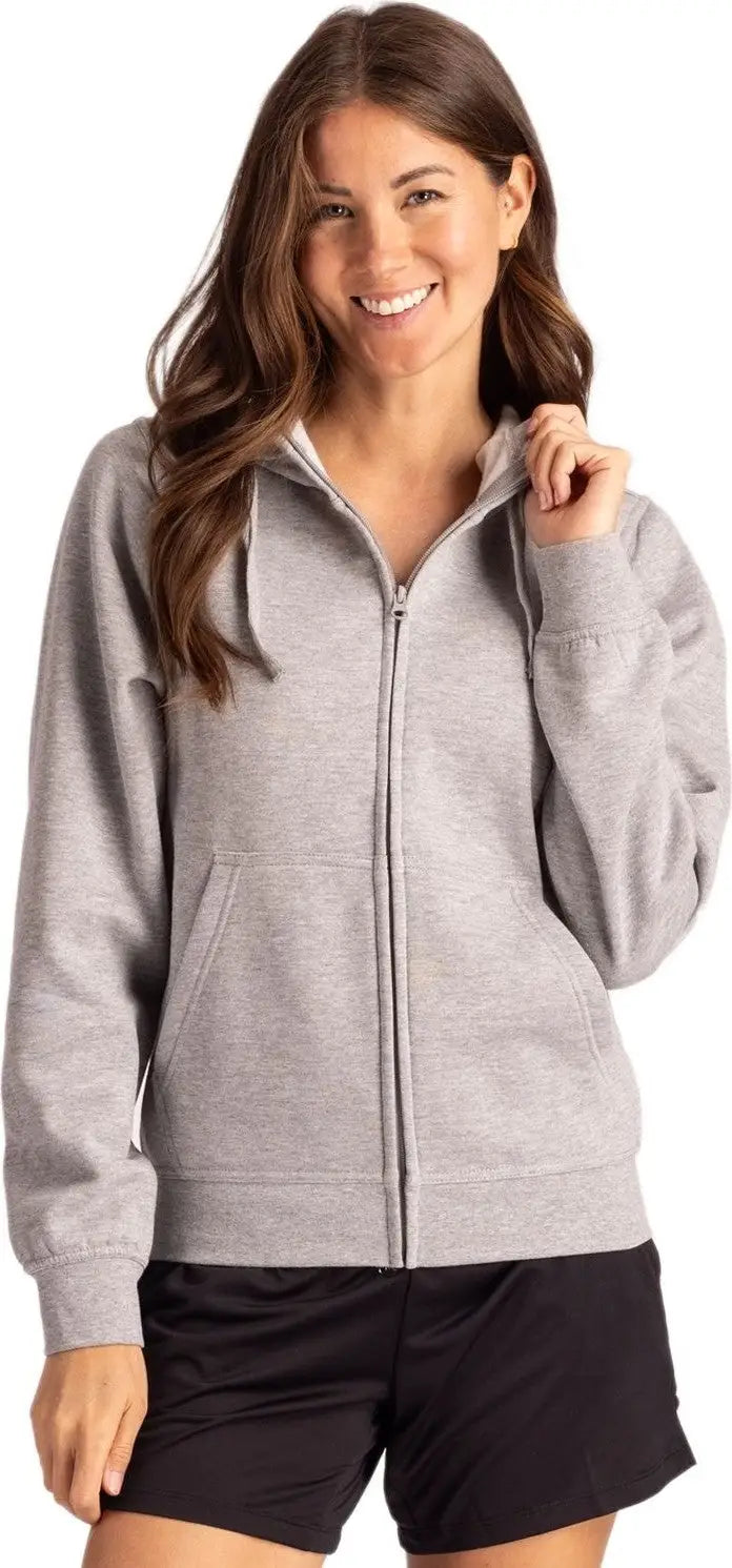 Clique Mqk00109 Unisex Stockholm Full Zip Hoodie - Gray Melange