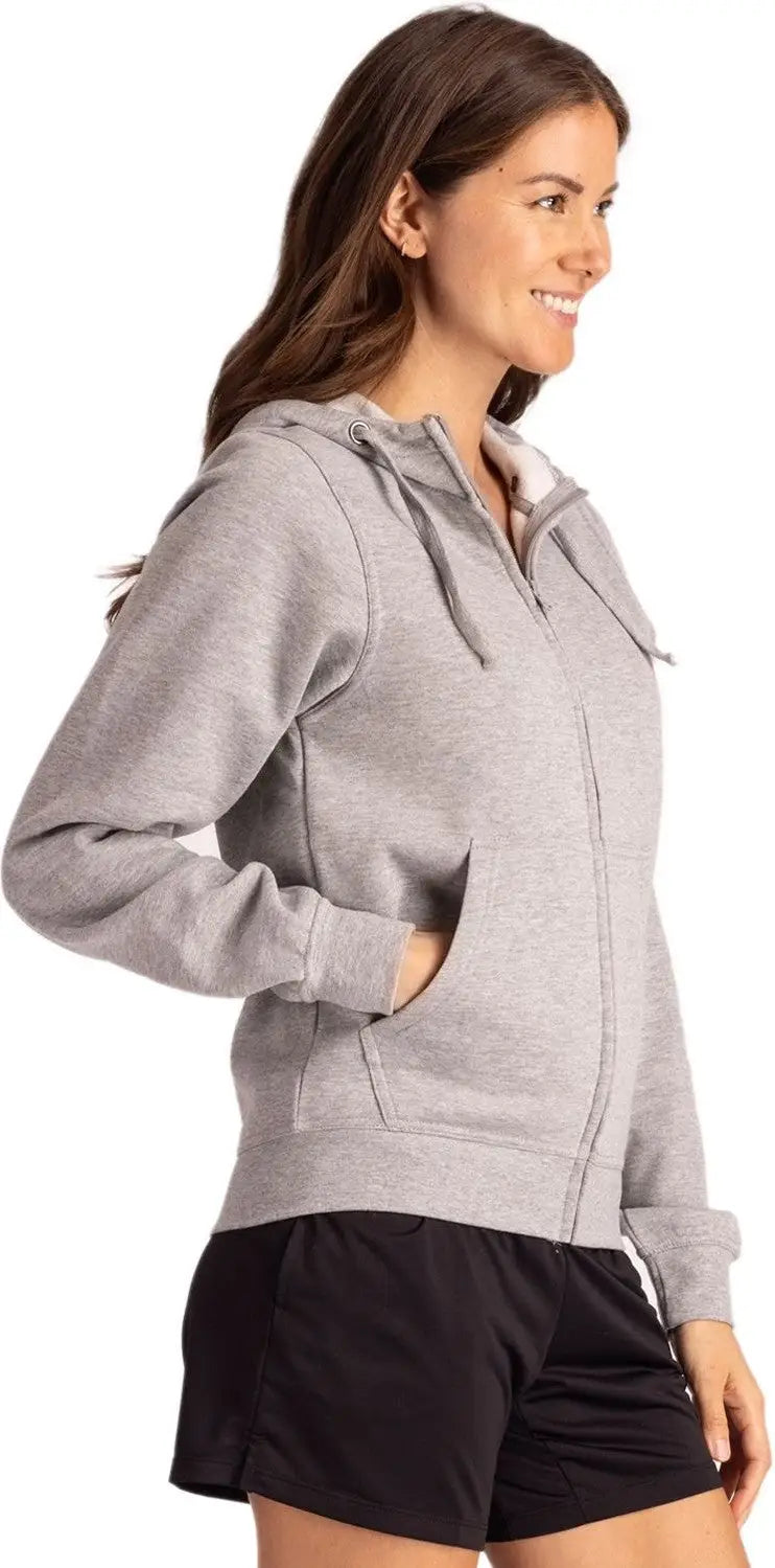 Clique Mqk00109 Unisex Stockholm Full Zip Hoodie - Gray Melange
