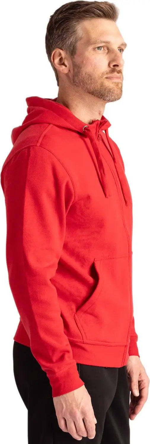 Clique Mqk00109 Unisex Stockholm Full Zip Hoodie - Red