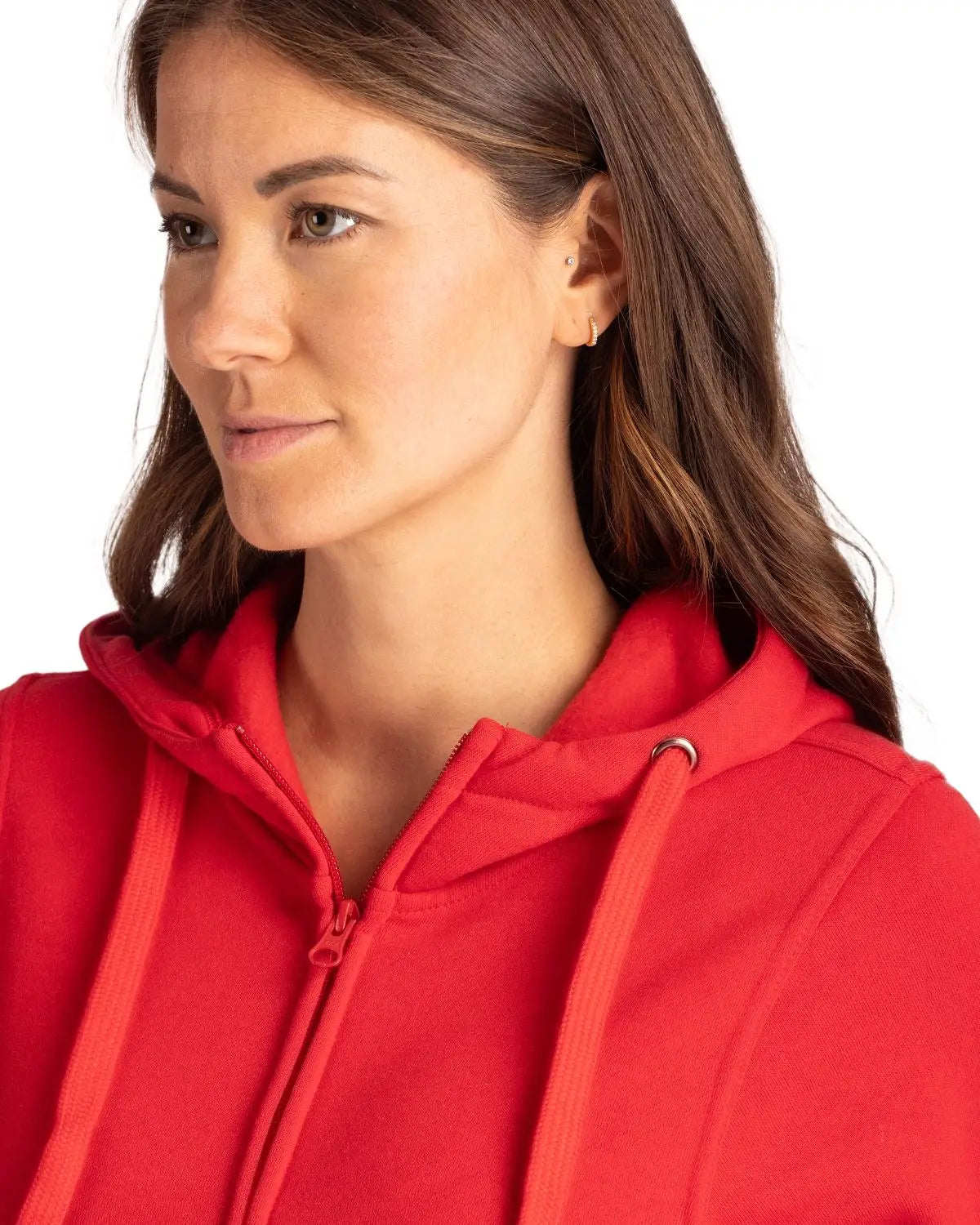 Clique Mqk00109 Unisex Stockholm Full Zip Hoodie - Red