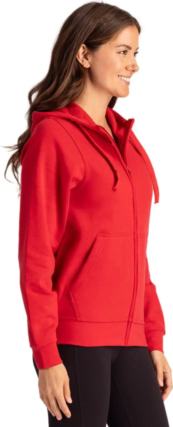Clique Mqk00109 Unisex Stockholm Full Zip Hoodie - Red