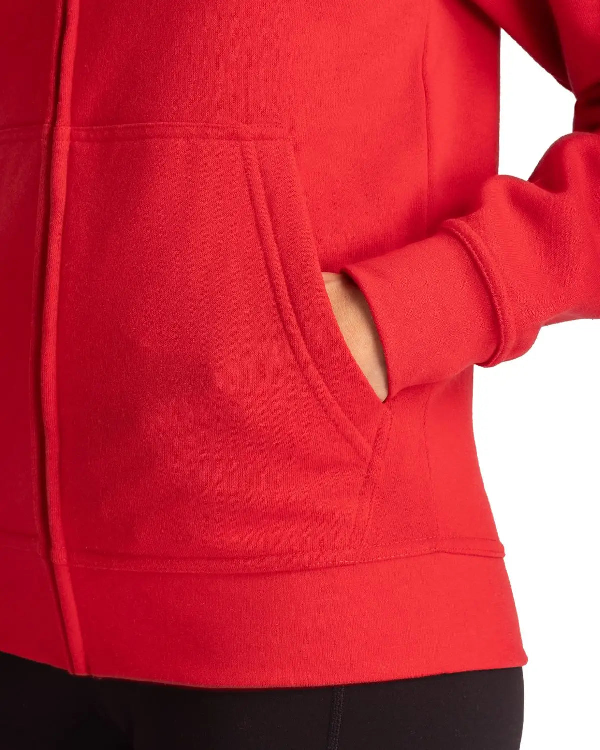 Clique Mqk00109 Unisex Stockholm Full Zip Hoodie - Red