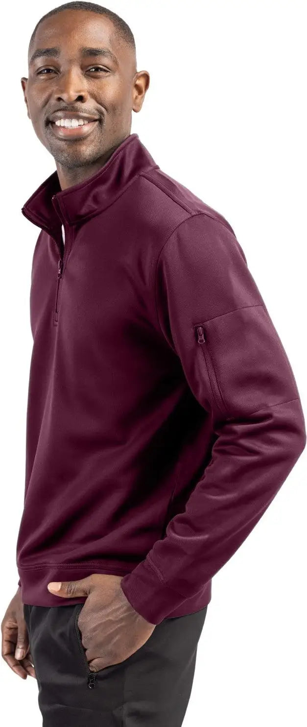Clique Mqk00110 Lift Eco Performance Half Zip Unisex Pullover - Burgundy