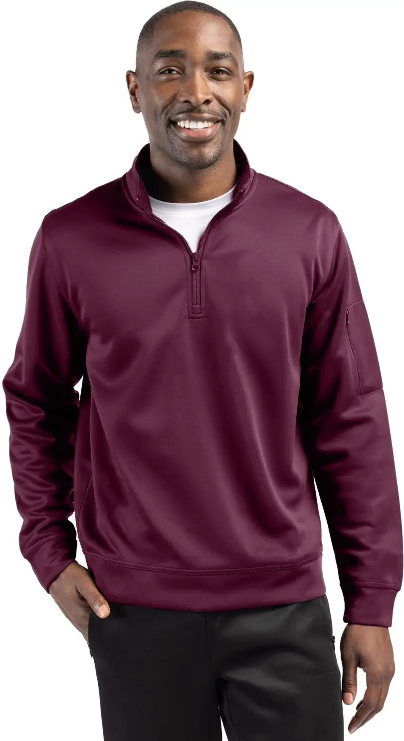 Clique Mqk00110 Lift Eco Performance Half Zip Unisex Pullover - Burgundy - Adult Xs