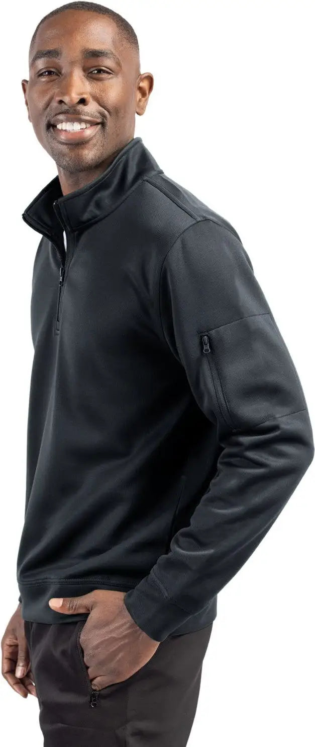 Clique Mqk00110 Lift Eco Performance Half Zip Unisex Pullover - Black