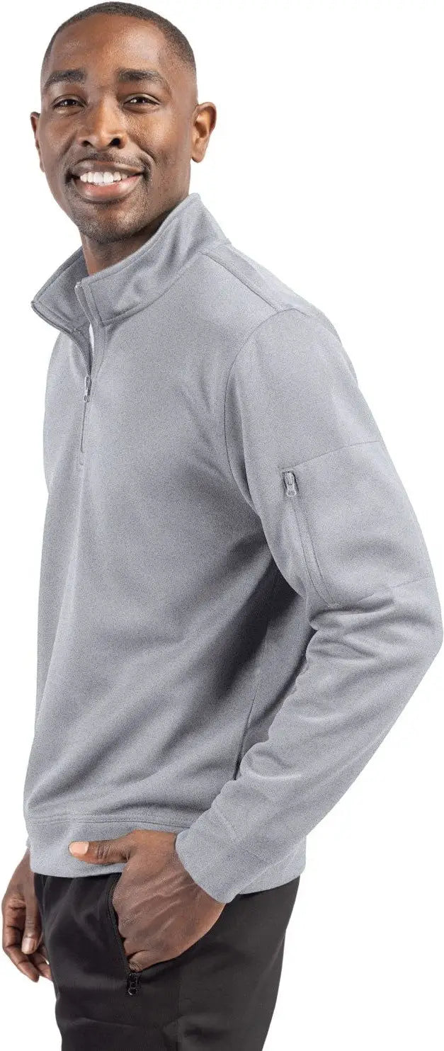 Clique Mqk00110 Lift Eco Performance Half Zip Unisex Pullover - Gray Melange