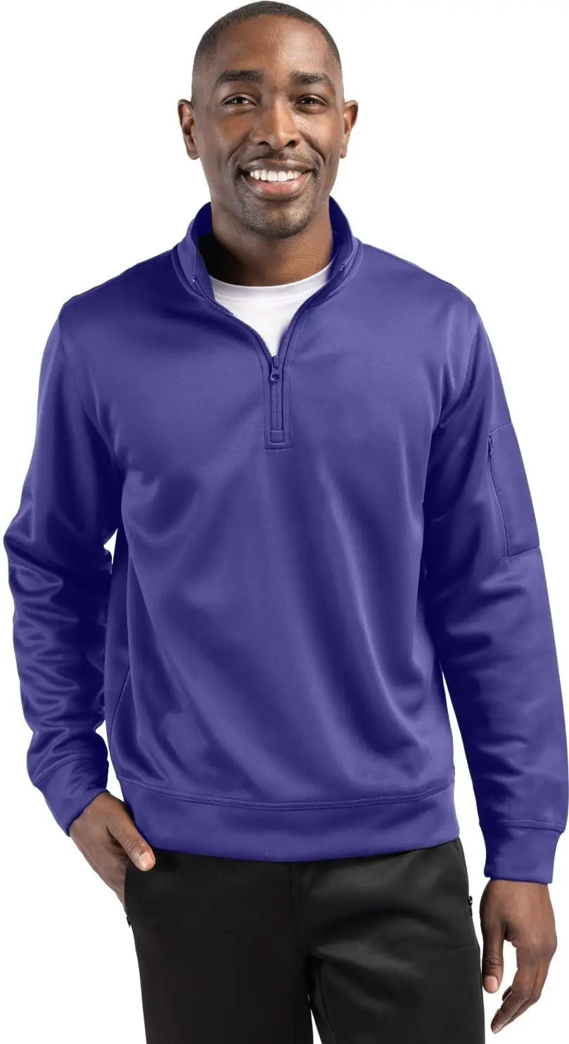 Clique Mqk00110 Lift Eco Performance Half Zip Unisex Pullover - Royal Purple - Adult Xs