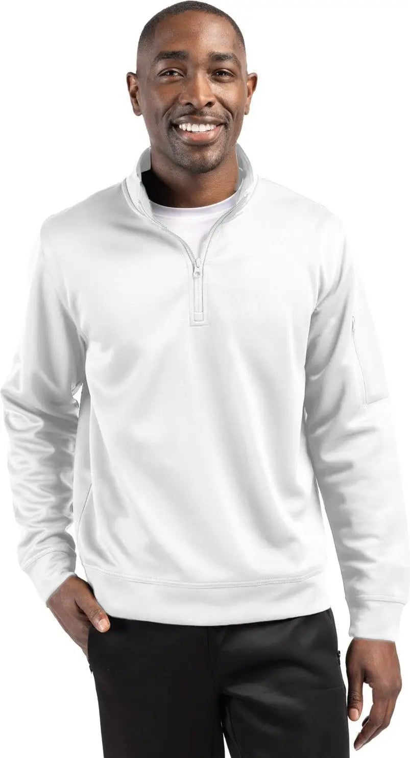 Clique Mqk00110 Lift Eco Performance Half Zip Unisex Pullover - White - Adult Xs