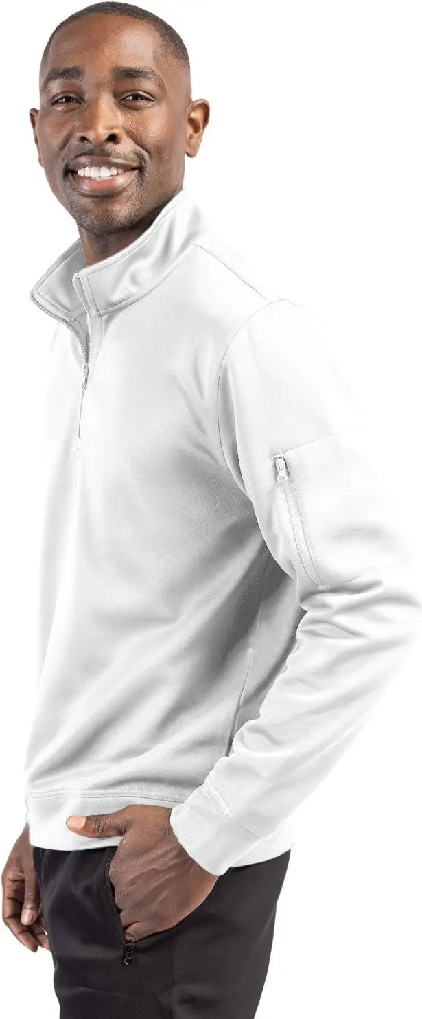 Clique Mqk00110 Lift Eco Performance Half Zip Unisex Pullover - White