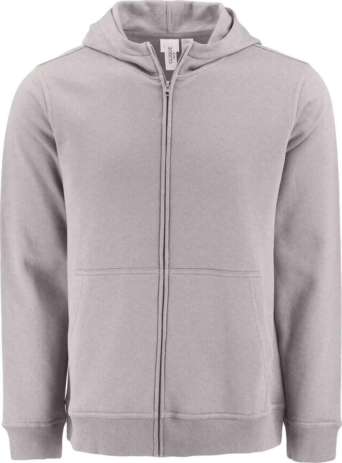 Clique Mqk00116 Drive Recycled Unisex Full Zip Hooded Sweatshirt - Gray Melange