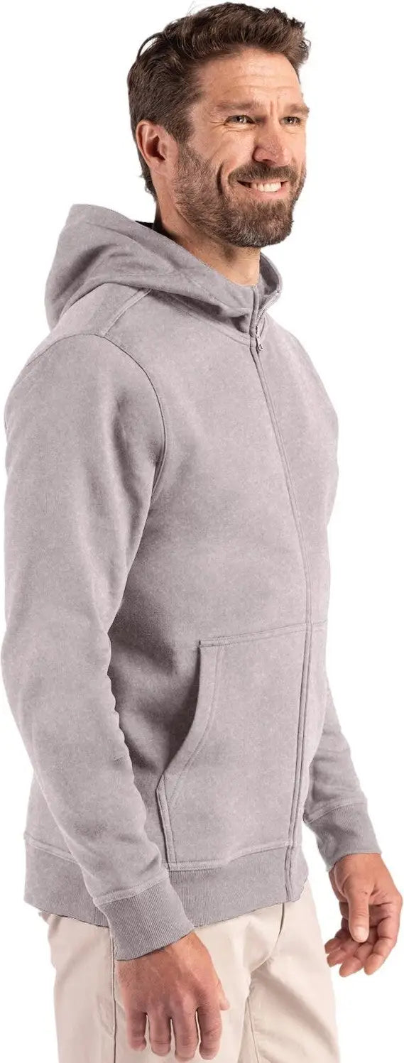 Clique Mqk00116 Drive Recycled Unisex Full Zip Hooded Sweatshirt - Gray Melange