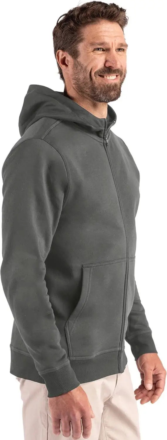 Clique Mqk00116 Drive Recycled Unisex Full Zip Hooded Sweatshirt - Pure Slate