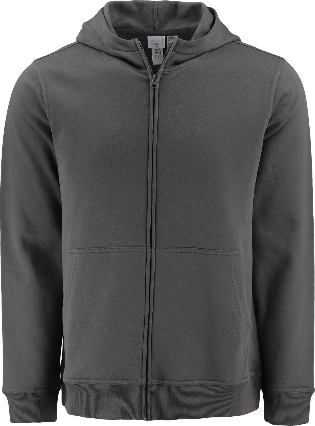 Clique Mqk00116 Drive Recycled Unisex Full Zip Hooded Sweatshirt - Pure Slate