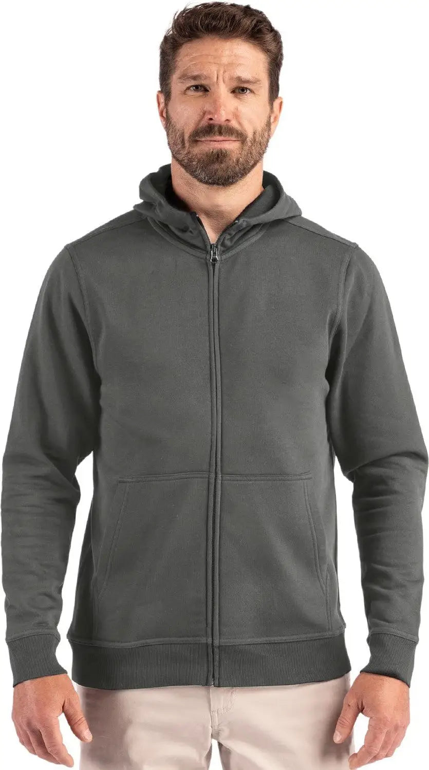 Clique Mqk00116 Drive Recycled Unisex Full Zip Hooded Sweatshirt - Pure Slate - Adult Xs