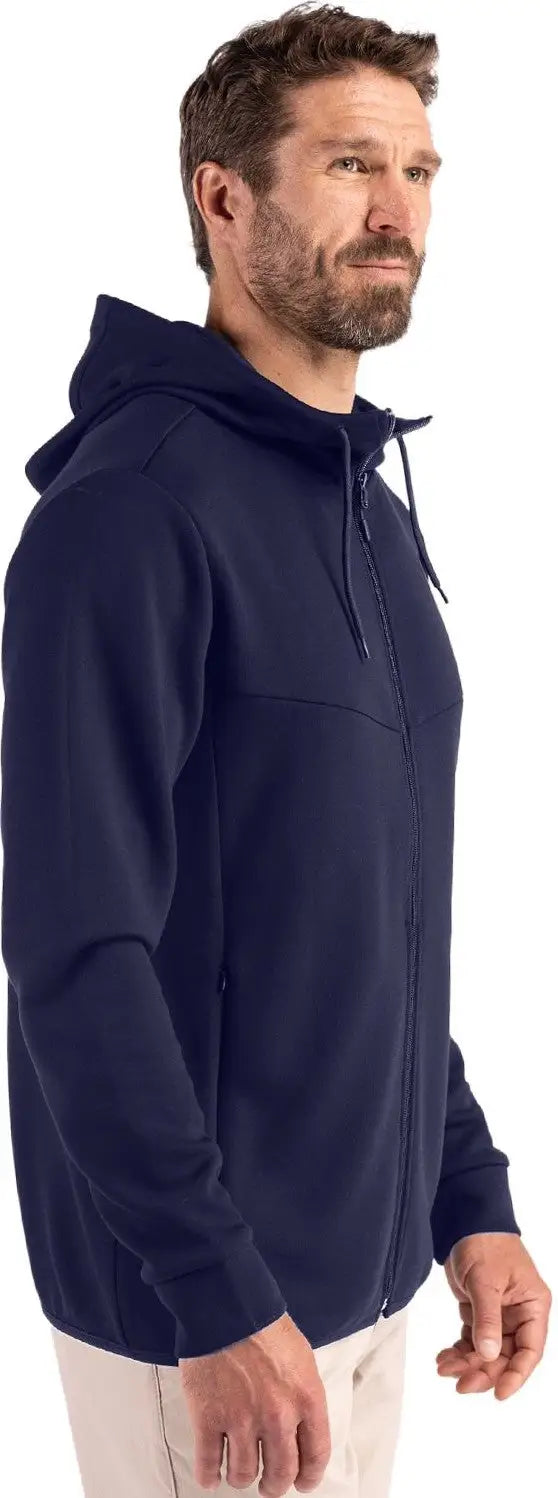 Clique Mqk00118 Haven Recycled Mens Full Zip Hooded Sweatshirt - Dark Navy