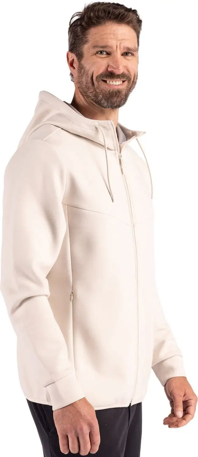 Clique Mqk00118 Haven Recycled Mens Full Zip Hooded Sweatshirt - Fog