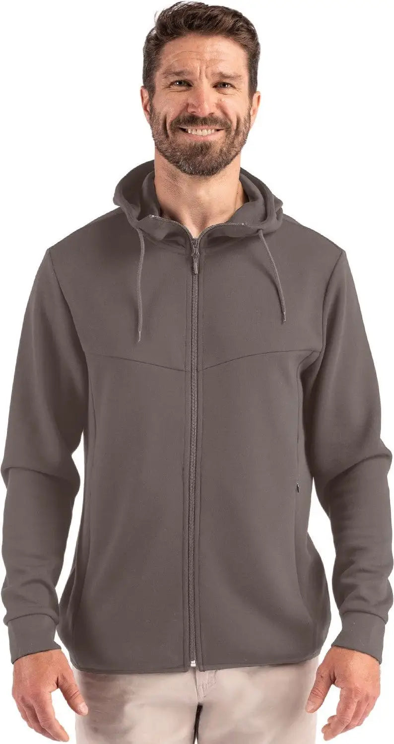 Clique Mqk00118 Haven Recycled Mens Full Zip Hooded Sweatshirt - Pure Slate - Adult s
