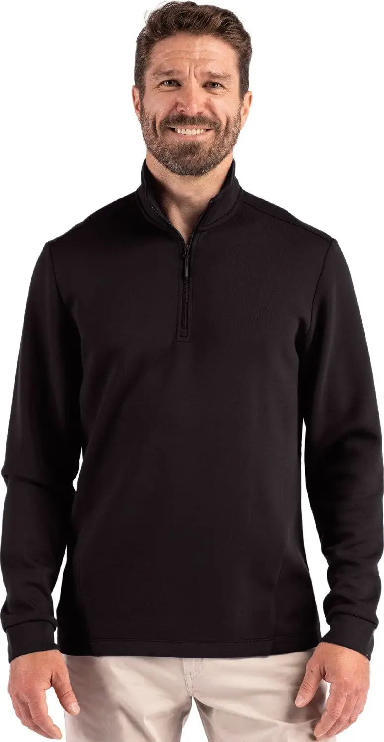 Clique Mqk00119 Haven Recycled Mens Quarter Zip Pullover - Black - Adult s