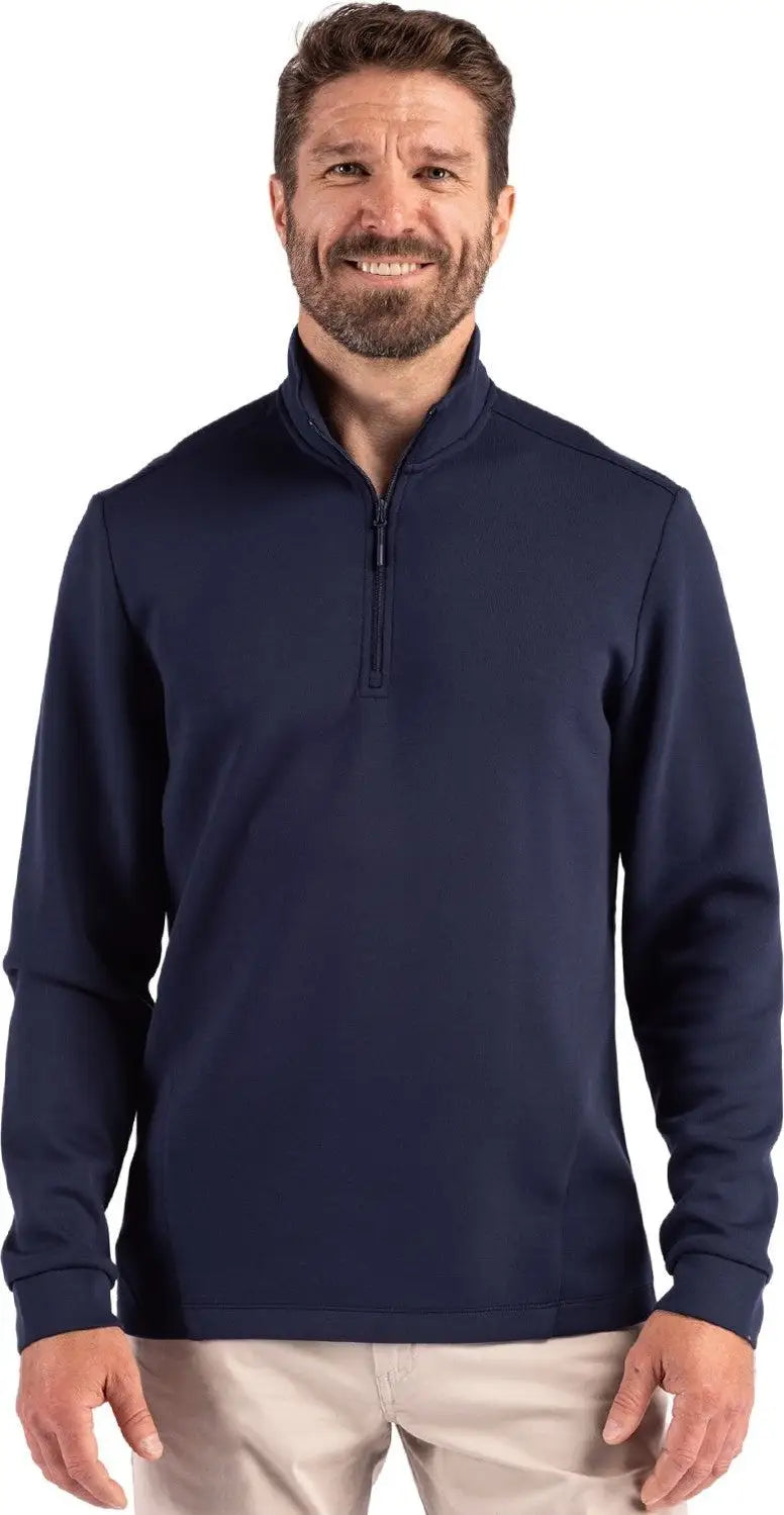 Clique Mqk00119 Haven Recycled Mens Quarter Zip Pullover - Dark Navy - Adult s