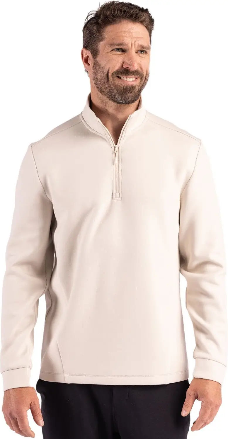 Clique Mqk00119 Haven Recycled Mens Quarter Zip Pullover - Fog - Adult s