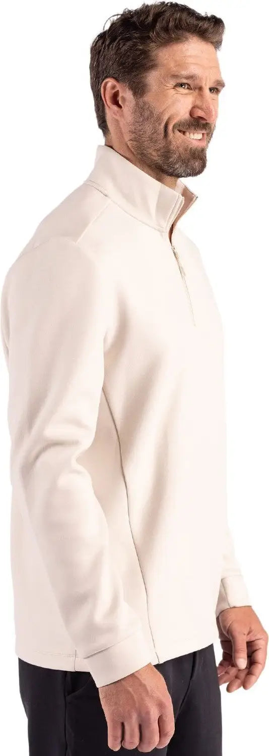 Clique Mqk00119 Haven Recycled Mens Quarter Zip Pullover - Fog