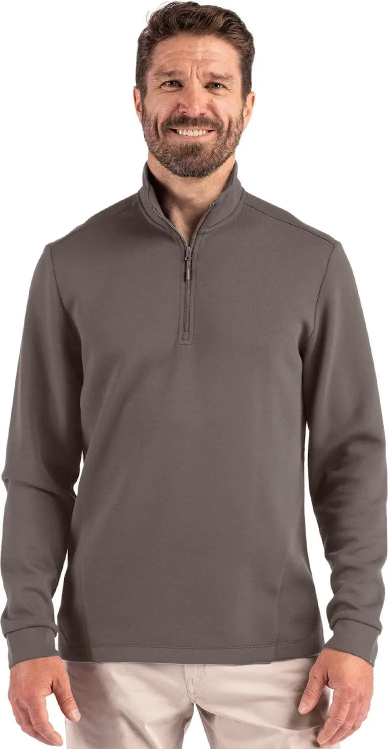 Clique Mqk00119 Haven Recycled Mens Quarter Zip Pullover - Pure Slate - Adult s