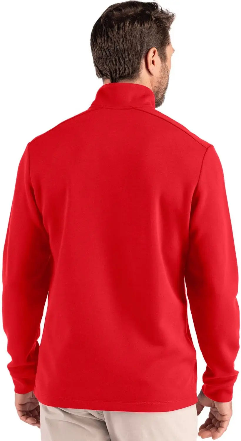 Clique Mqk00119 Haven Recycled Mens Quarter Zip Pullover - Red