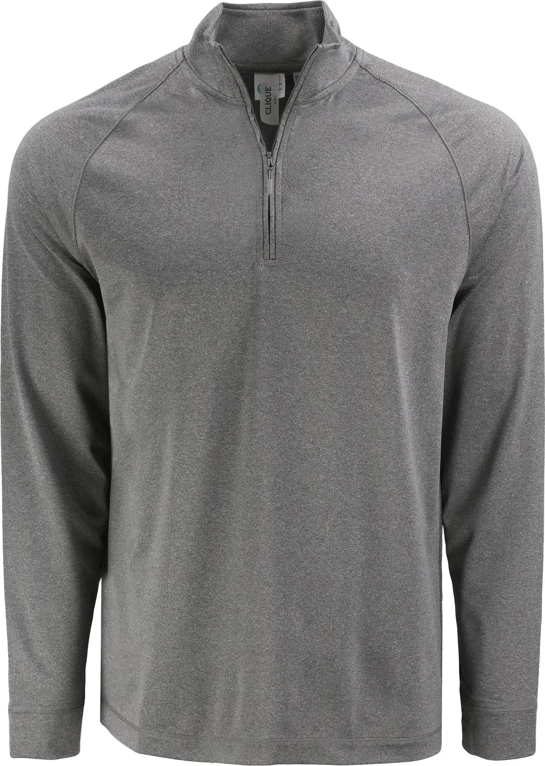 Clique Mqk00120 Dash Recycled Mens Quarter Zip Pullover - Black Heather - Adult s