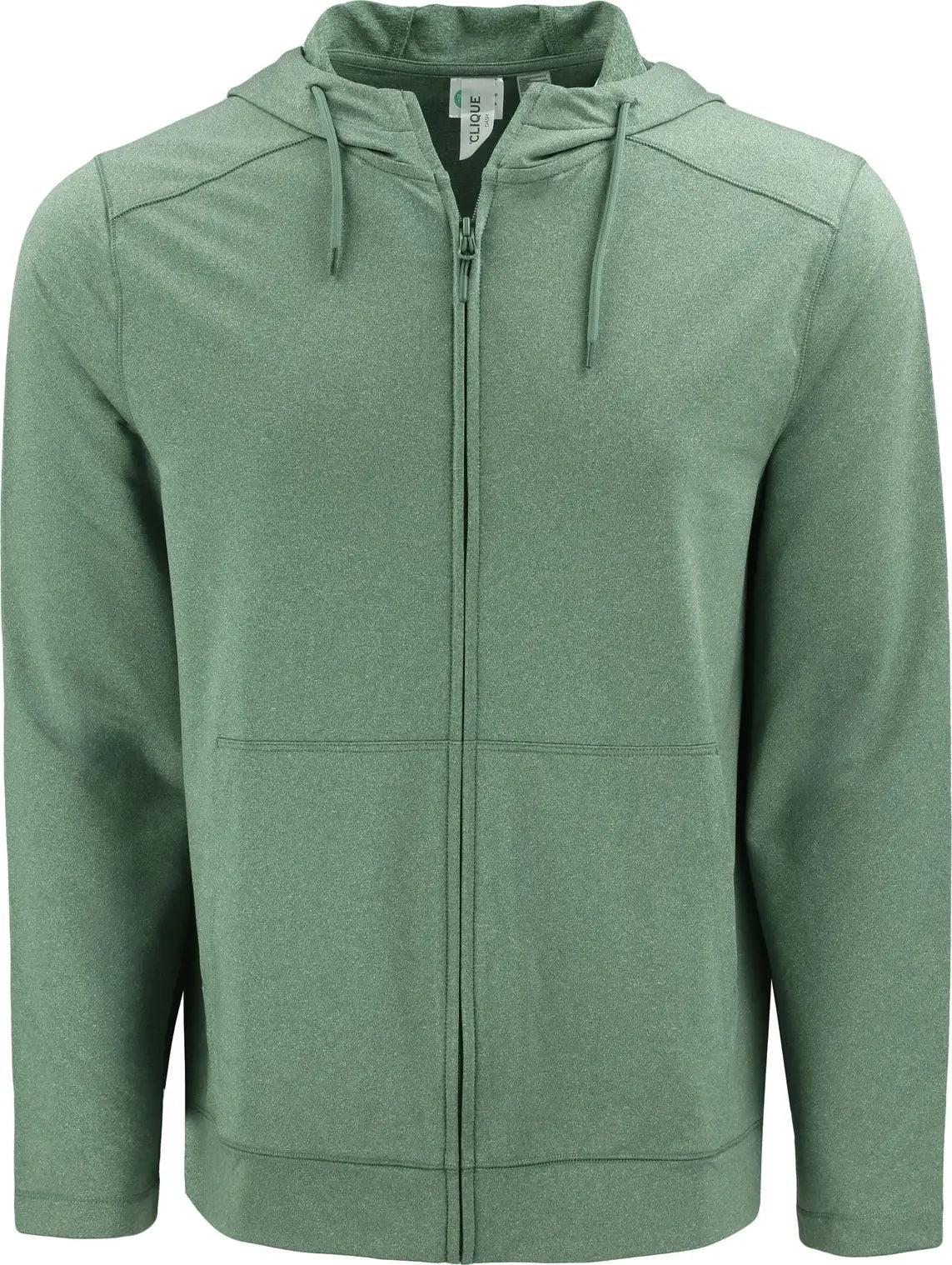 Clique Mqk00121 Dash Recycled Mens Hooded Full Zip - Bottle Green Heather - Adult s