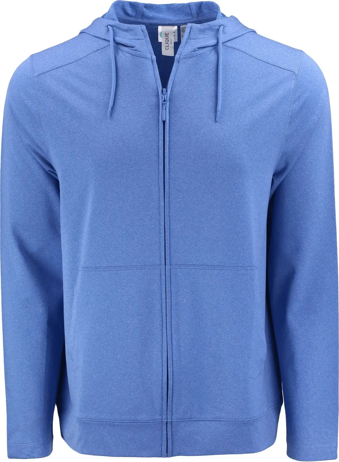 Clique Mqk00121 Dash Recycled Mens Hooded Full Zip - Royal Blue Heather - Adult s