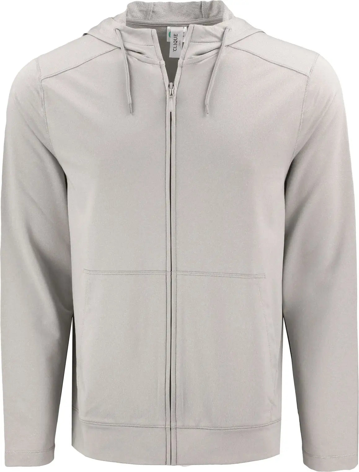 Clique Mqk00121 Dash Recycled Mens Hooded Full Zip - Silver Gray Heather - Adult s