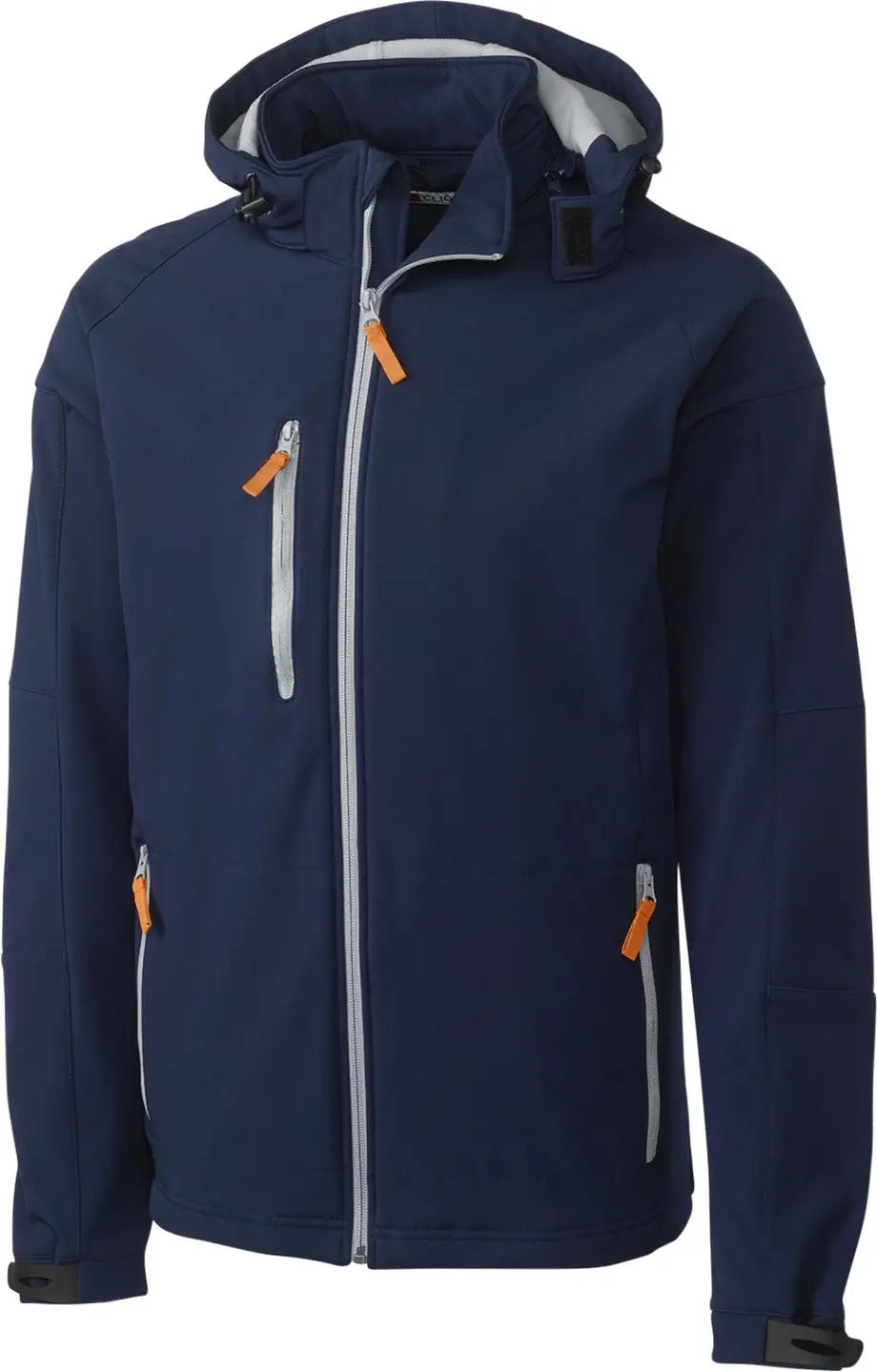 Clique Mqo00022 Serac Stretch Softshell Hooded Full Zip Mens Jacket - Navy - Adult s