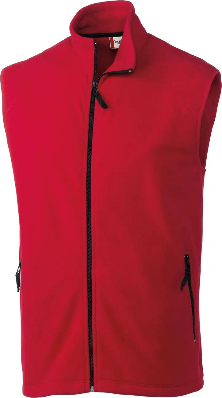 Clique Mqo00026 Summit Performance Fleece Full Zip Mens Vest - Red - Adult s