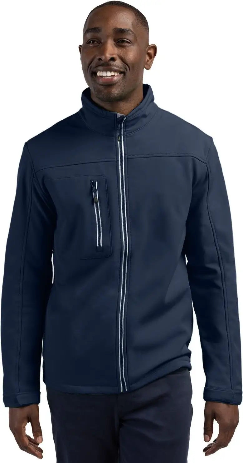 Clique Mqo00055 Telemark Eco Stretch Softshell Full Zip Mens Jacket - Dark Navy - Adult Xs