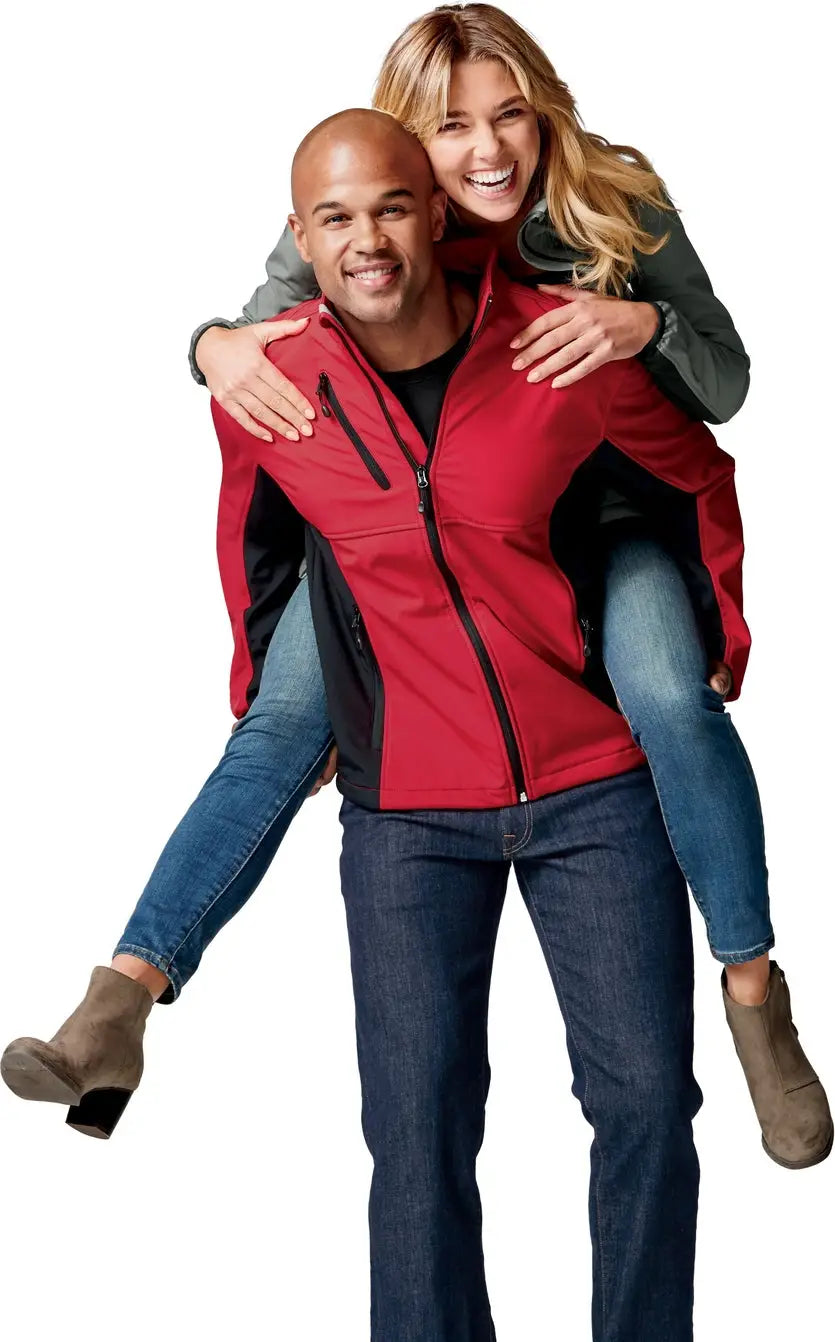 Clique Mqo00056 Narvik Eco Stretch Softshell Full Zip Mens Jacket - Red Black