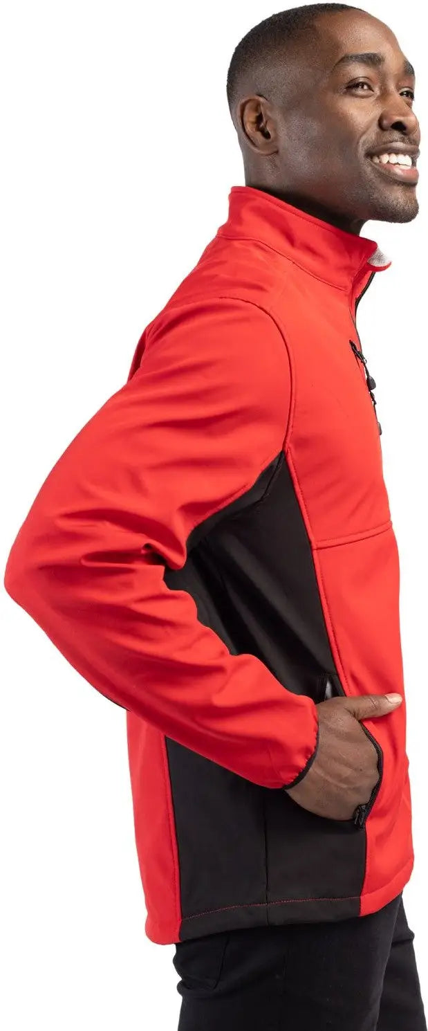 Clique Mqo00056 Narvik Eco Stretch Softshell Full Zip Mens Jacket - Red Black