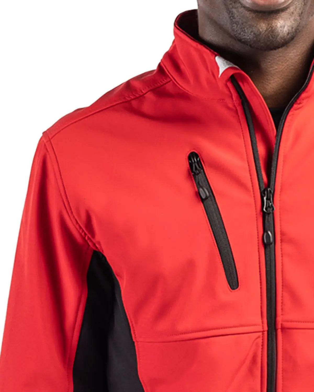 Clique Mqo00056 Narvik Eco Stretch Softshell Full Zip Mens Jacket - Red Black